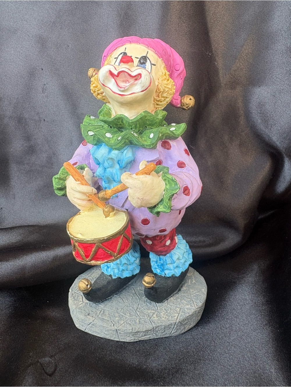 Ceramic Drummer Jester Clown